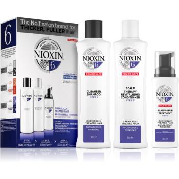 Nioxin System 6 Color Safe Chemically Treated Hair dárková sada pro řídnoucí vlasy VI.