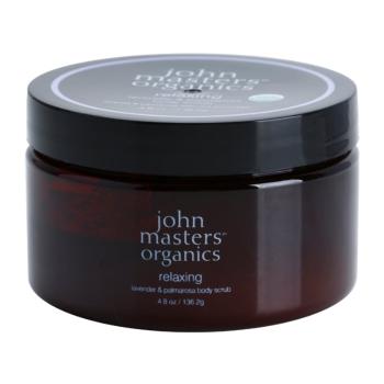 John Masters Organics Lavender & Palmarosa rozjasňující tělový peeling pro jemnou a hladkou pokožku 136 g