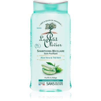 Le Petit Olivier Aloe Vera & Green Tea micelární šampon pro normální až mastné vlasy 250 ml