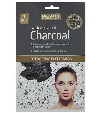 Beauty Formulas Detoxikační maska s aktivním uhlím Charcoal (Detoxifying Bubble Mask) 1 ks