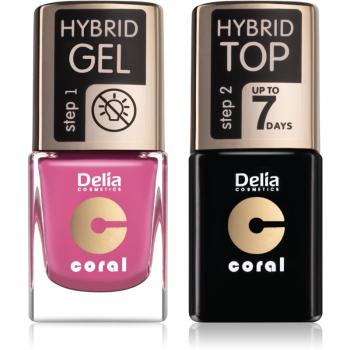 Delia Cosmetics Coral Nail Enamel Hybrid Gel kosmetická sada pro ženy odstín 05