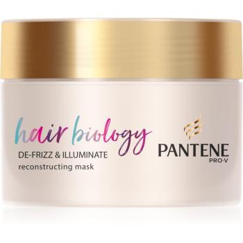 Pantene Hair Biology De-Frizz & Illuminate maska na vlasy pro suché a barvené vlasy 160 ml