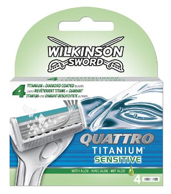 Wilkinson Sword Náhradní hlavice Quattro Titanium Sensitive 4 ks