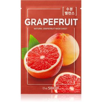 The Saem Natural Mask Sheet Grapefruit plátýnková maska pro rozjasnění a vitalitu pleti 21 ml