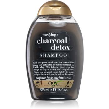 OGX Charcoal Detox čisticí šampon pro oslabené vlasy 385 ml