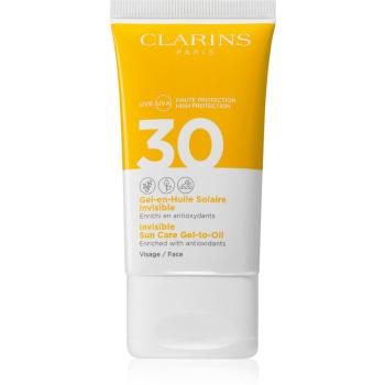 Clarins Invisible Sun Care Gel-to-Oil opalovací fluid na obličej SPF 30 50 ml