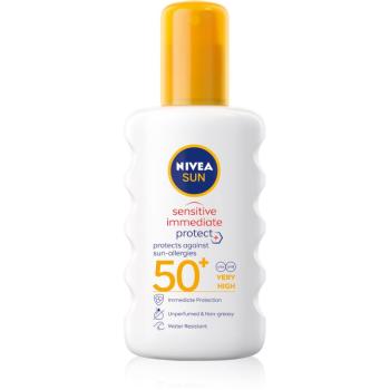 Nivea Sun Protect & Sensitive ochranný sprej na opalování SPF 50+ 200 ml