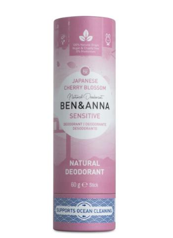BEN & ANNA Tuhý deodorant Sensitive BIO 60 g - Třešňový květ