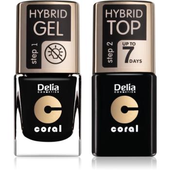 Delia Cosmetics Coral Nail Enamel Hybrid Gel kosmetická sada pro ženy odstín 26