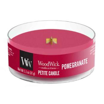 WoodWick Aromatická malá svíčka s dřevěným knotem Pomegranate 31 g