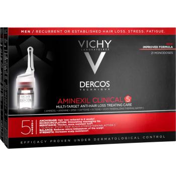 Vichy Dercos Aminexil Clinical 5 cílená péče proti vypadávání vlasů pro muže 21 x 6 ml