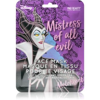 Mad Beauty Disney Villains Maleficent revitalizační plátýnková maska s výtažkem zeleného čaje 25 ml