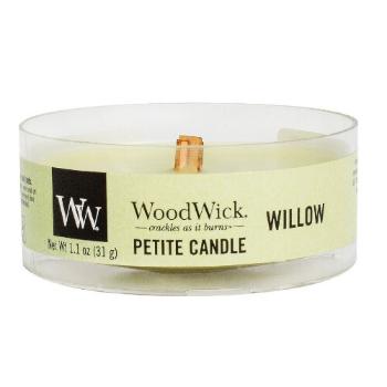 WoodWick Aromatická malá svíčka s dřevěným knotem Willow 31 g