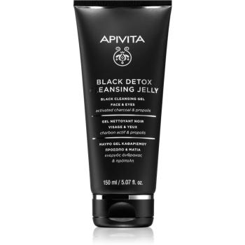 Apivita Cleansing Propolis & Activated Carbon čisticí gel s aktivním uhlím na obličej a oči 150 ml