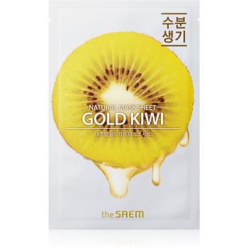 The Saem Natural Mask Sheet Gold Kiwi plátýnková maska s rozjasňujícím a hydratačním účinkem 21 ml