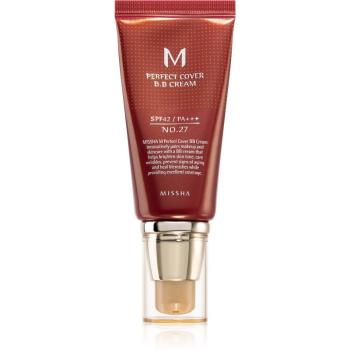 Missha M Perfect Cover BB krém s vysokou UV ochranou odstín No. 27 Honey Beige SPF42/PA+++ 50 ml