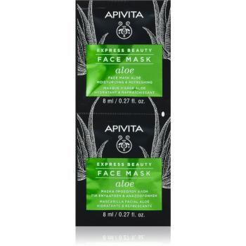 Apivita Express Beauty Aloe osvěžující hydratační maska na obličej 2x8 ml