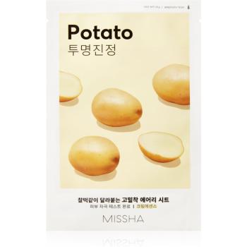 Missha Airy Fit Potato vyhlazující plátýnková maska pro rozjasnění pleti 19 g