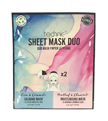 Technic Zklidňující a hydratační maska Calming & Moisturising Sheet Mask Duo