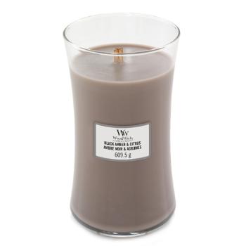 WoodWick Vonná svíčka váza Black Amber & Citrus 609 g