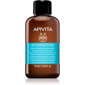 Apivita Holistic Hair Care Hyaluronic Acid & Aloe hydratační šampon pro všechny typy vlasů 75 ml