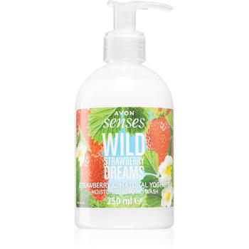 Avon Senses Wild Strawberry Dreams tekuté mýdlo na ruce s vůní jahod 250 ml