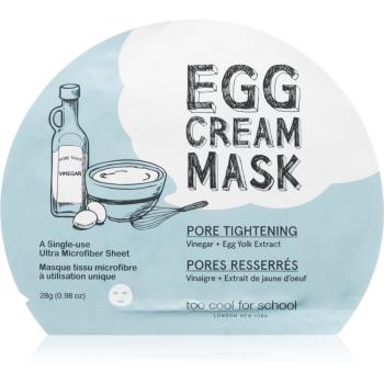 Too Cool For School Egg Cream Mask plátýnková maska proti lesknutí pleti a rozšířeným pórům 28 g