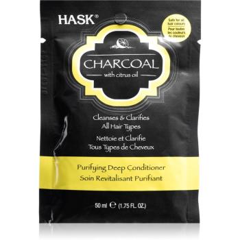 HASK Charcoal with Citrus Oil hloubkově vyživující kondicionér pro obnovu pokožky hlavy 50 ml