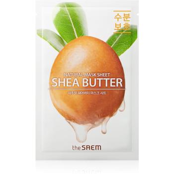 The Saem Natural Mask Sheet Shea Butter plátýnková maska pro rozjasnění a vitalitu pleti 21 ml