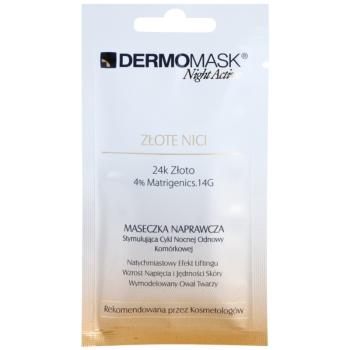 L’biotica DermoMask Night Active liftingová a zpevňující maska s 24karátovým zlatem 12 ml