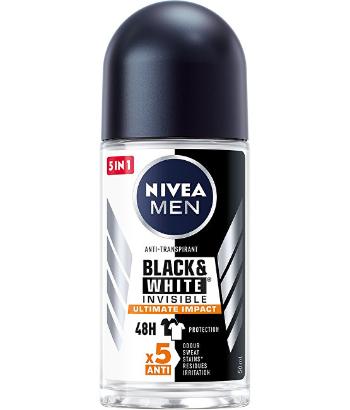 Nivea Kuličkový antiperspirant Men Black & White Invisible Ultimate Impact 50 ml