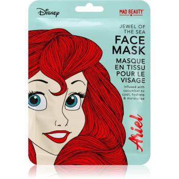 Mad Beauty Disney Princess Ariel hydratační plátýnková maska s výtažky z okurky 25 ml