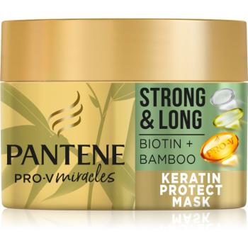 Pantene Strong & Long Biotin & Bamboo obnovující maska proti vypadávání vlasů 160 ml