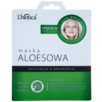 L’biotica Masks Aloe Vera plátýnková maska s regeneračním účinkem 23 ml