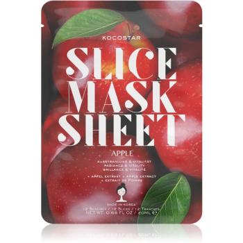 KOCOSTAR Slice Mask Sheet Apple plátýnková maska pro rozjasnění a vitalitu pleti 20 ml