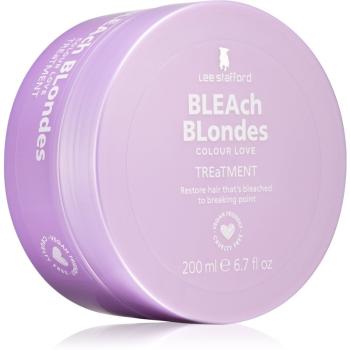 Lee Stafford Bleach Blondes regenerační maska pro blond a melírované vlasy 200 ml