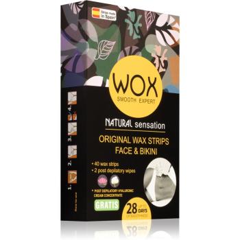WOX Natural Sensation voskové depilační pásky na obličej 40 ks