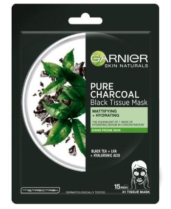 Garnier Pure Charcoal černá textilní maska s extraktem z černého čaje 28 g