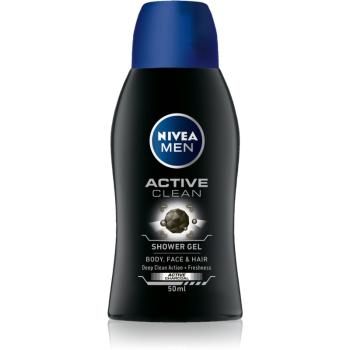 Nivea Men Active Clean sprchový gel na obličej, tělo a vlasy pro muže 50 ml