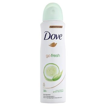 Dove Antiperspirant ve spreji Go Fresh s vůní okurky a zeleného čaje (Cucumber & Green Tea Scent) 250 ml