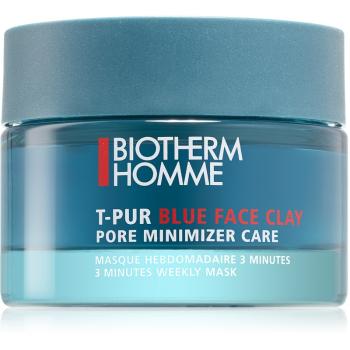 Biotherm Homme T - Pur Blue Face Clay čisticí maska pro hydrataci pleti a minimalizaci pórů 50 ml