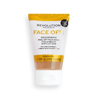Revolution Skincare Slupovací pleťová maska Gold Glitter Face Off 50 ml