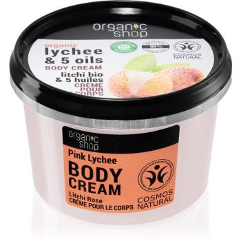 Organic Shop Organic Lychee & 5 oils pečující tělový krém 250 ml