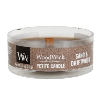 WoodWick Aromatická malá svíčka s dřevěným knotem Sand & Driftwood 31 g