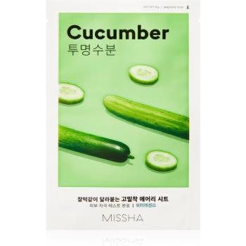 Missha Airy Fit Cucumber plátýnková maska s hydratačním a revitalizačním účinkem pro suchou pleť 19 g