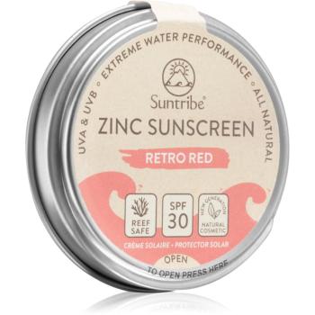 Suntribe Zinc Sunscreen minerální ochranný krém na obličej a tělo na opalování SPF 30 Retro Red 45 g