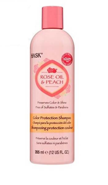 Hask Šampon pro barvené vlasy - růž.olej-broskev 355 ml
