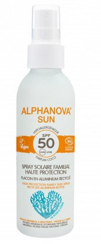 ALPHANOVA SUN opalovací krém sprej rodinný v hliníkovém obalu SPF 50 BIO 150 g