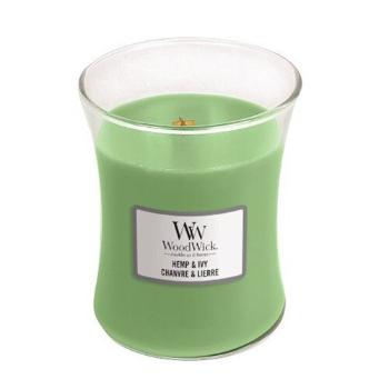 WoodWick Vonná svíčka váza Hemp & Ivy 275 g