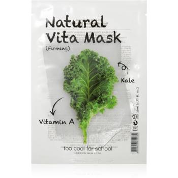 Too Cool For School Natural Vita Mask Firming Kale zpevňující plátýnková maska na kontury obličeje 23 g